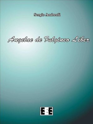 cover image of Angelae de Fulgineo Liber